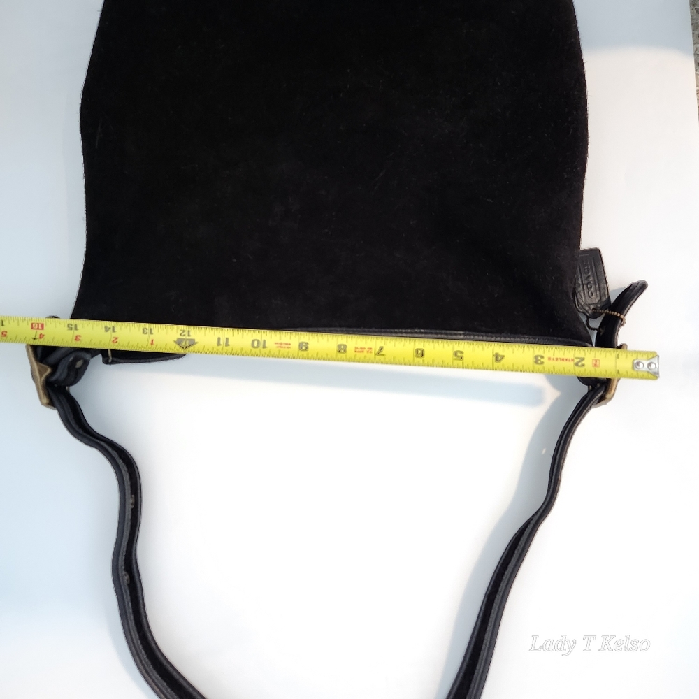 1996 VINTAGE LUXURIOUS lovely Coach Berkeley XL BLACK Bucket Duffle bag - Picture 13 of 13